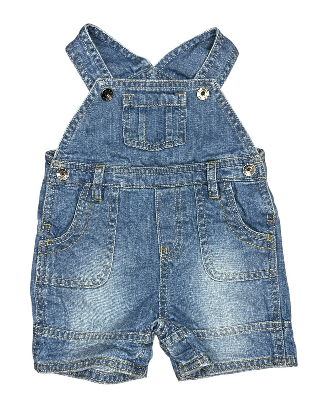 The Children's Place Blue Denim Short Overalls - Kids